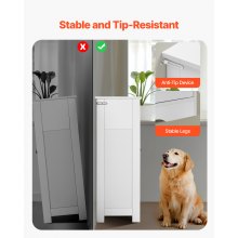 VEVOR Armadietto da Bagno 3 Ripiani Autoportante 2 Ante Mobiletto Cucina
