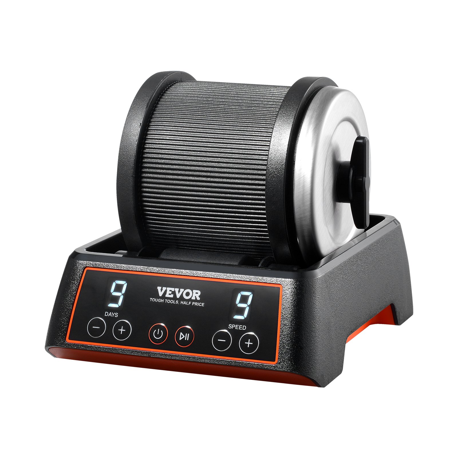 VEVOR Kit Lucidatrice per Rocce 1,1 kg, 9 Velocità, Timer di Lucidatura 9 Giorni, Kit per Lucidatura Pietre, Lucidatrice per Rocce con Pietre Preziose Grezze e Graniglie per Lucidatura per Rocce