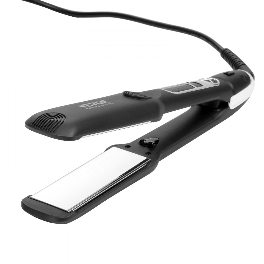 VEVOR Piastra per Capelli a Riscaldamento 38,1 mm 55 W, Piastra per Capelli in Titanio con Schermo LCD 25 Livelli di Temperatura 98,88 °C a 232,22 °C, Ideale per Uso in Viaggio, a Casa e in Salone
