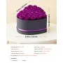 VEVOR Fiori Stabilizzati Veri 27 Rose Stabilizzate in Scatola a Forma di Cuore, Bouquet di Fiori Eterni Immortali, Rosa Eterna Vera, Ampia Gamma di Utilizzi Anniversario, Natale, Viola
