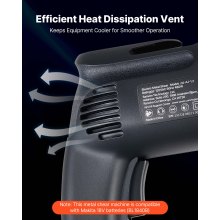VEVOR Cesoia Elettrica per Metallo, Taglierina per Lamiera con Cavo da 4,0 A con Testa Girevole, Velocità Variabile, Taglio Continuo, per Acciaio Zincato 1,22 mm, Acciaio Inox 1 mm, 2500 giri/min