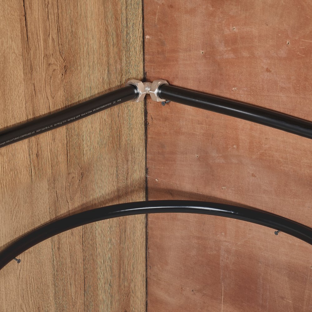 VEVOR Kit di Tubi per Compressore d'Aria, 60,96 m x 19,05 mm, Sistema di Tubazioni per Aria Compressa in HDPE-Alluminio, a Prova di Perdite, Resistente alla Pressione per Garage e Officine, Nero