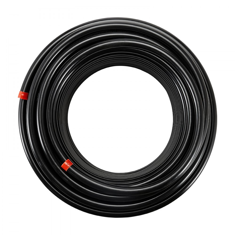 VEVOR Kit di Tubi per Compressore d'Aria, 60,96 m x 19,05 mm, Sistema di Tubazioni per Aria Compressa in HDPE-Alluminio, a Prova di Perdite, Resistente alla Pressione per Garage e Officine, Nero