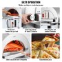 Forno per pizza da esterno VEVOR da 22" Forno a pellet/gas portatile con ruote per campeggio