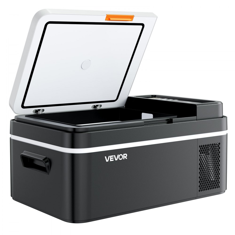 VEVOR Frigorifero Elettrico Portatile per Auto 20 L, Mini Frigo Portatile per Auto, Funzionamento CC 12 V 24 V, CA da 100 V a 240 V, Temperatura Regolabile da -20 °C a 20 °C, per Camper Viaggio Barca