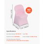 VEVOR 50 Pcs Pink Chair Covers, Polyester Spandex Chair Cover, Stretch Slipcovers for Wedding Party Dining Banquet Flat-Front Chair Covers, Fits Chair Measures up to 17.72 x 18.11 x 30.31 inch