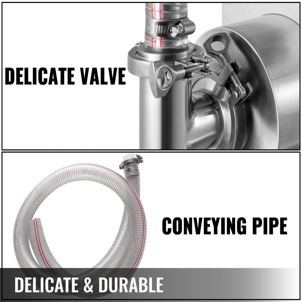 VEVOR Macchina Riempitrice per Liquida Pneumatica da 1000-5000ml Testa Singola