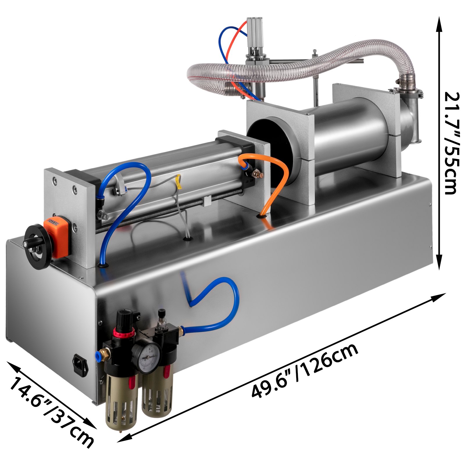 VEVOR Macchina Riempitrice per Liquida Pneumatica da 1000-5000ml Testa Singola