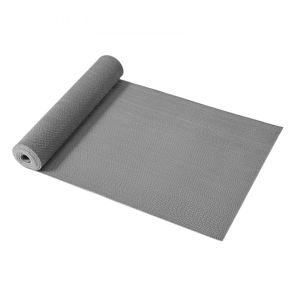 VEVOR Tappeto Antiscivolo Drenante 90 x 500 cm Tappeto a Griglia per Spazi Umidi Piscina Pavimentazione Garage Ristorante Terrazza, Rotolo di Tappetino Grigliato per Aree Umide Drenante, Grigio
