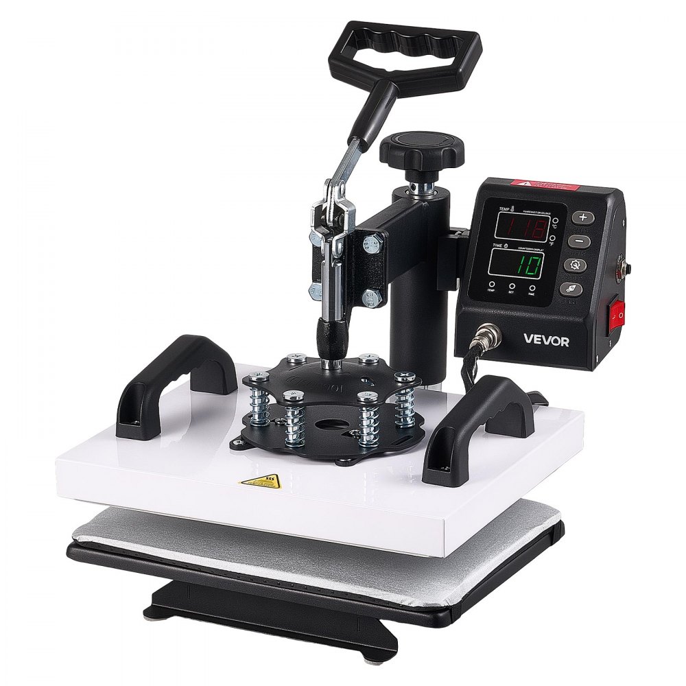 VEVOR Pressa a Caldo 30 x 20 cm a Sublimazione con Braccio Oscillante, Termopressa Riscaldamento Rapido e Uniforme, Controllo Digitale di Tempo e Temperatura, per Magliette Borse in Tela Federe Calze