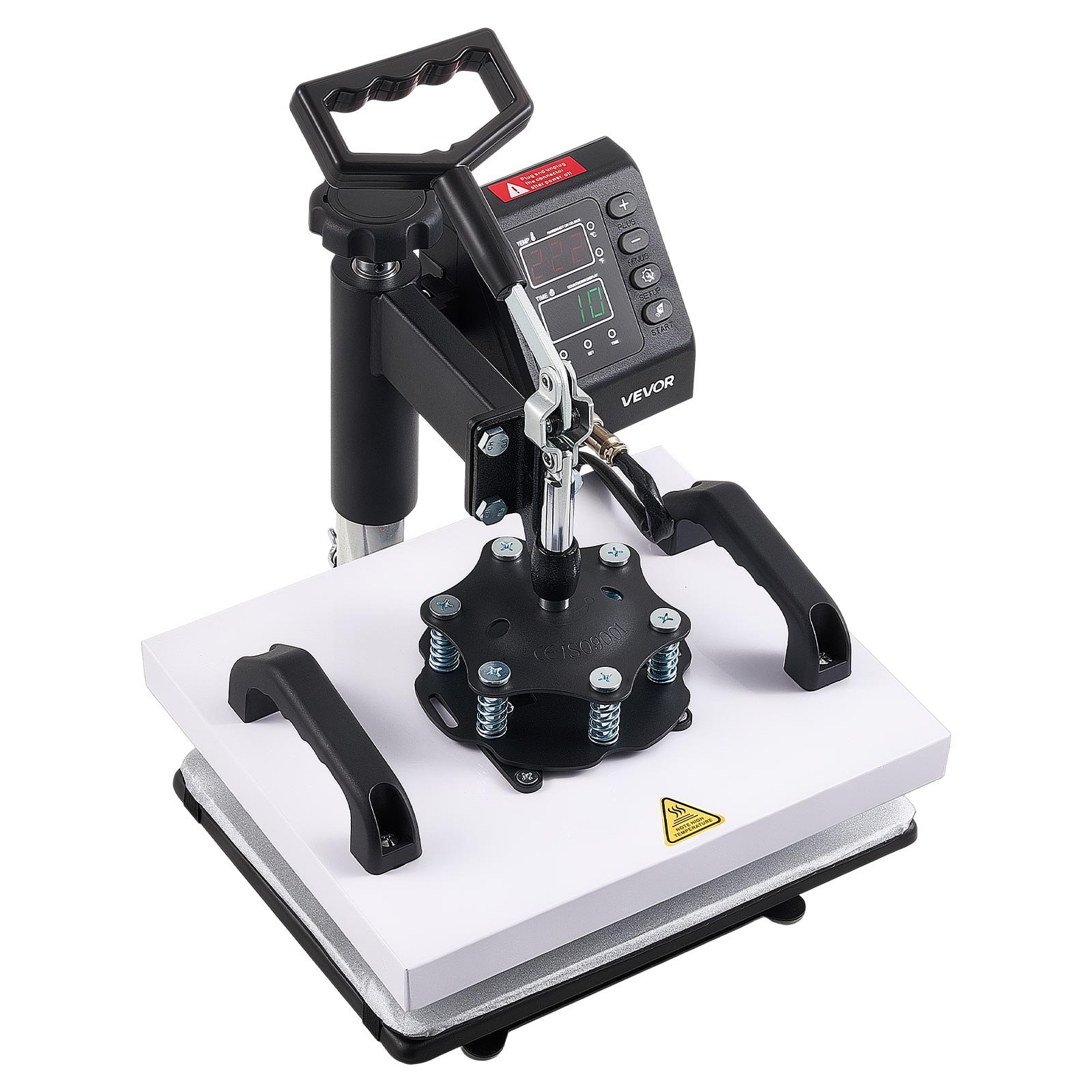 VEVOR Pressa a Caldo 30 x 20 cm a Sublimazione con Braccio Oscillante, Termopressa Riscaldamento Rapido e Uniforme, Controllo Digitale di Tempo e Temperatura, per Magliette Borse in Tela Federe Calze