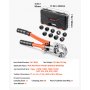 VEVOR Utensile Pinza di Crimpatura Idraulico per Raccordi per Tubi Flessibili con Ganasce TH16, TH20, TH26 e TH32 per Tubi in PEX e Alluminio-Plastica e Ganasce V12, V15, V18, V22