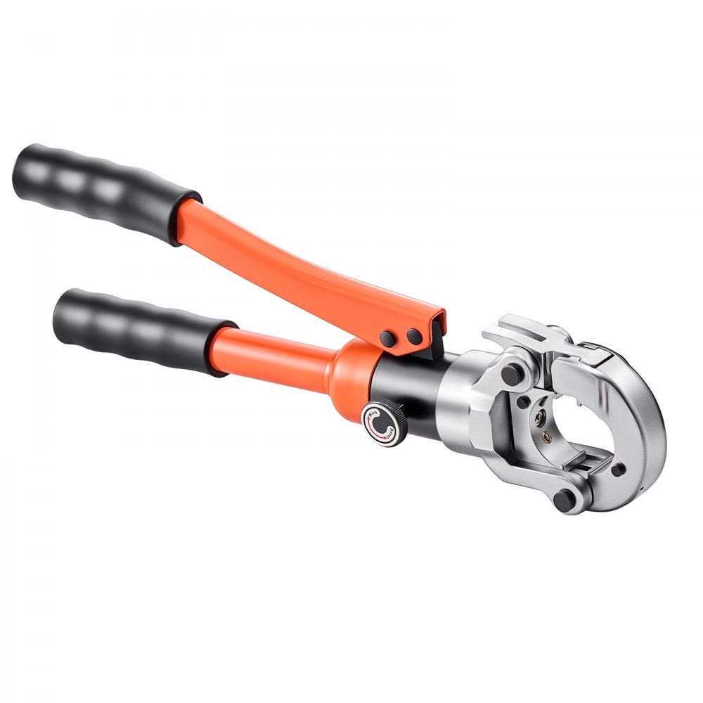 VEVOR Pinza Crimpatrice Idraulica, Pinza Crimpatrice per Tubi in Acciaio Inossidabile, Raccordi per Tubi con Ganasce V12 V15 V18 V22 V28, Custodia per il Trasporto, Kit di Crimpatura