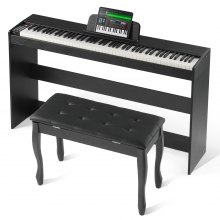 VEVOR Pianoforte Digitale a 88 Tasti Completamente Pesati con Supporto