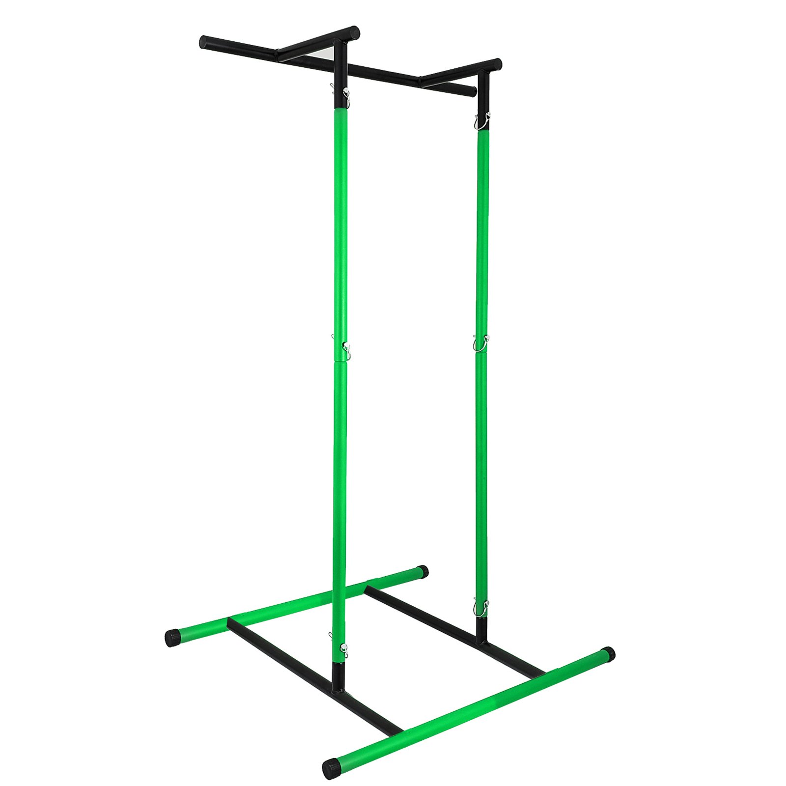 VEVOR Barra per Trazioni Portatile capacità da 100kg, Stazione di Allenamento in Ferro Verde per Esercizio Fitness, Barra Trazione Multifunzionale da Larghezza 113cm con Borsa per Trasporto