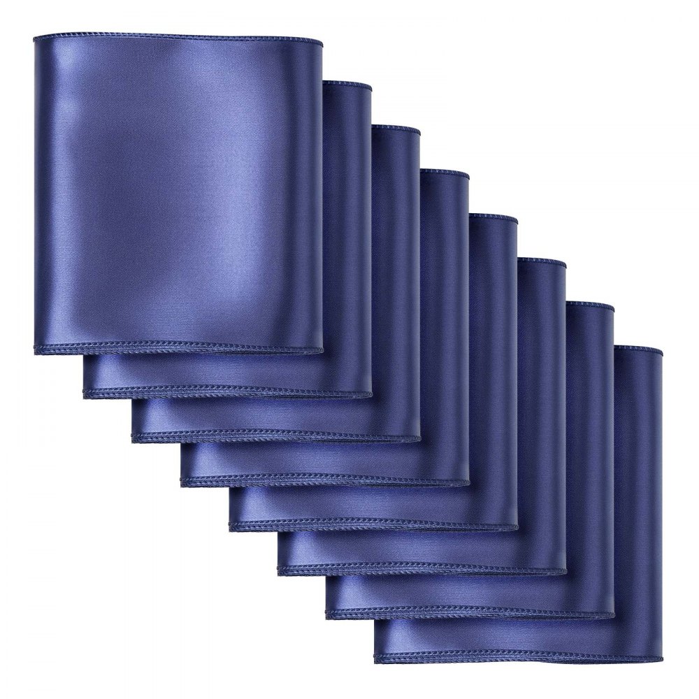 VEVOR Fasce per Sedie in Raso con Fiocchi, Fasce per Sedie per Legare, Nastri per Sedia Fiocchi di Nozze per Matrimoni, Feste, Banchetti, Coprisedie per Banchetti, 275x17 cm, 50 Pezzi, Blu Navy