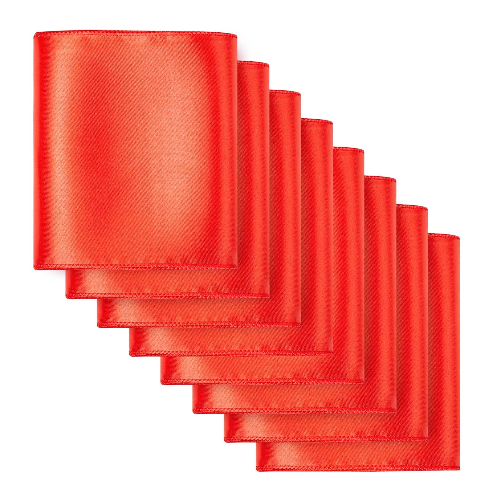 VEVOR Fasce per Sedie in Raso con Fiocchi, Fasce per Sedie per Legare, Nastri per Sedia Fiocchi di Nozze per Matrimoni, Feste, Banchetti, Coprisedie per Banchetti, 275x17 cm, 50 Pezzi Rosso
