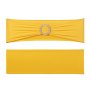 VEVOR Fascia per Sedia Elasticizzata in Spandex, Fiocchi Elasticizzati per Sedia con Fibbia Rotonda, Fasce Elastiche per Sedia, per Matrimoni, Banchetti, Decorazione per Sedia 50 Pezzi Giallo Oro
