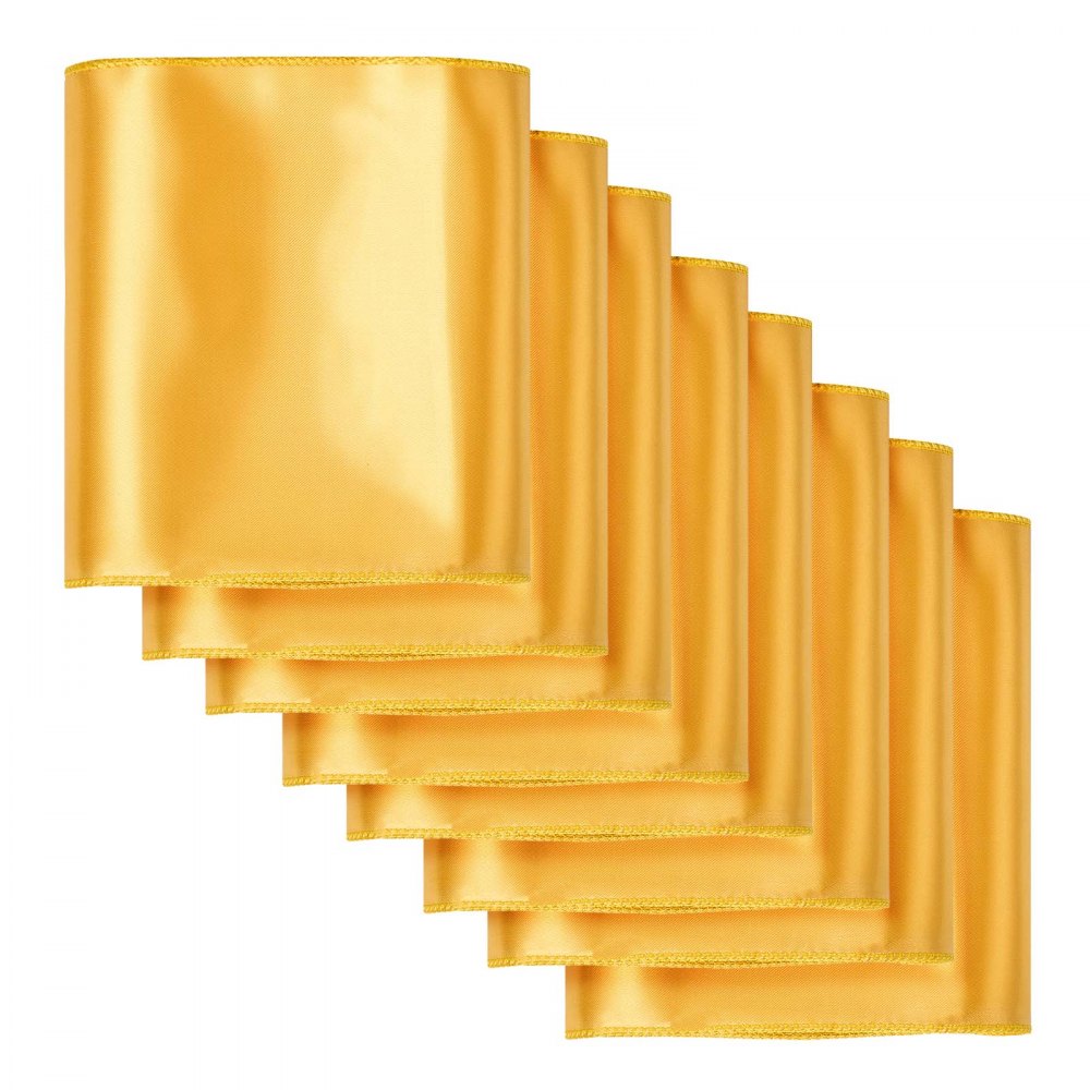 VEVOR Fasce per Sedie in Raso con Fiocchi, Fasce per Sedie per Legare, Nastri per Sedia Fiocchi di Nozze per Matrimoni, Feste, Banchetti, Coprisedie per Banchetti, 275 x 17 cm, 50 Pezzi, Oro