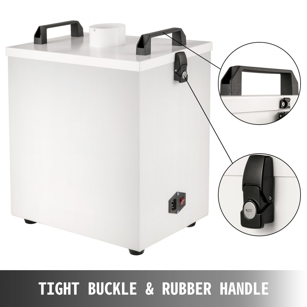 VEVOR Purificatore d'Aria con Filtro HEPA,  Purificatore d'Aria Casa 80W, con Modulo di Riduzione del Rumore, Effetti Filtrazione 80%, Rimuovere Polvere, Fumo, per Macchine a Incisione e Laser CNC