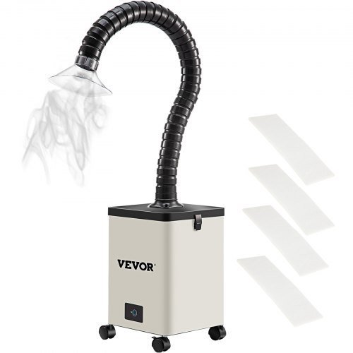 VEVOR Aspiratore del Fumo per Saldatura 80W, Assorbitore di Fumo a Saldare con Filtri a 3 Stadi, Estrattore di Saldatura del Fumo per Stazione di Saldatura, Depuratore per Saldatura Capo Singolo