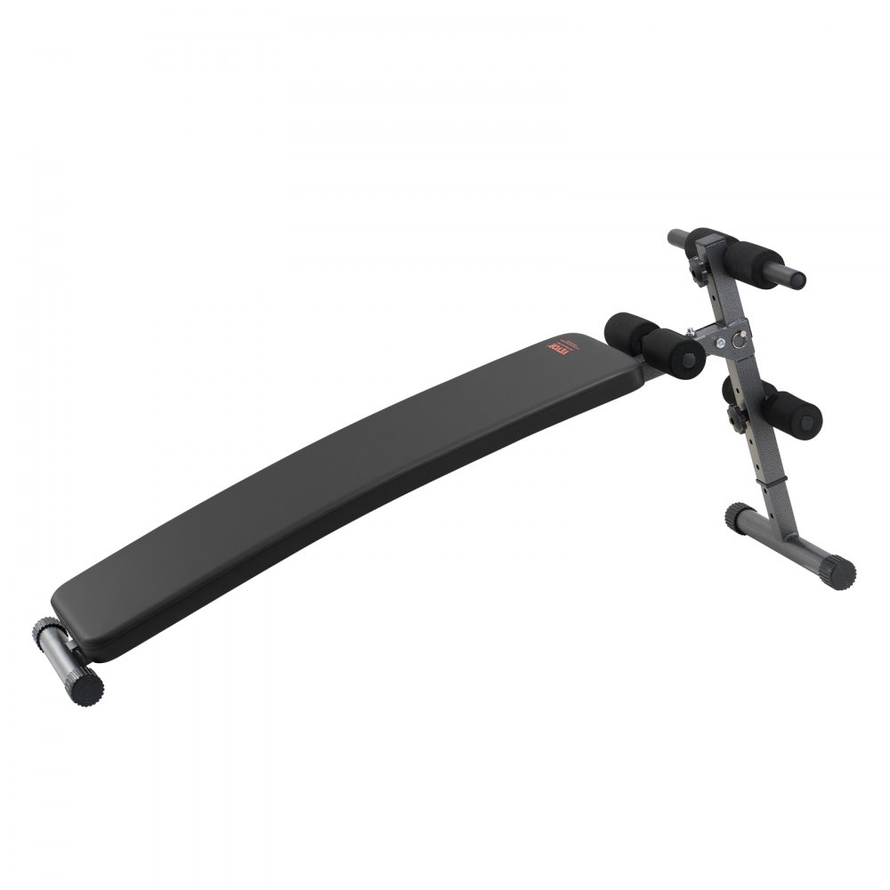 VEVOR Panca per Addominali Curva, Altezza Regolabile 5 Livelli, Panca Addominali da Palestra 1425x470x675 mm, Allenamento per Schiena Capacità di Carico 226 kg per Fitness Muscolare del Corpo