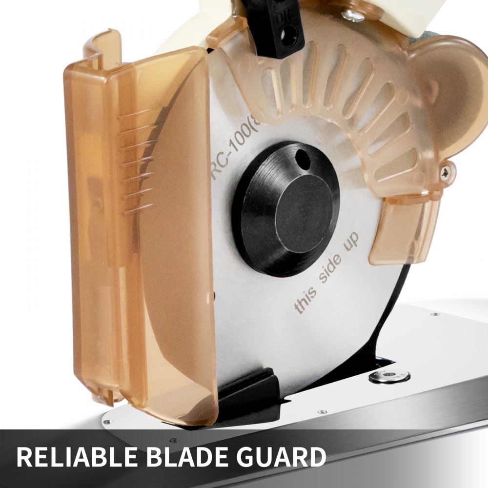 VEVOR Taglierina Elettrica Rotante 100mm 220V Tagliatrice con Lama per Tessuto Abbigliamento Carta Moquette Artigianato