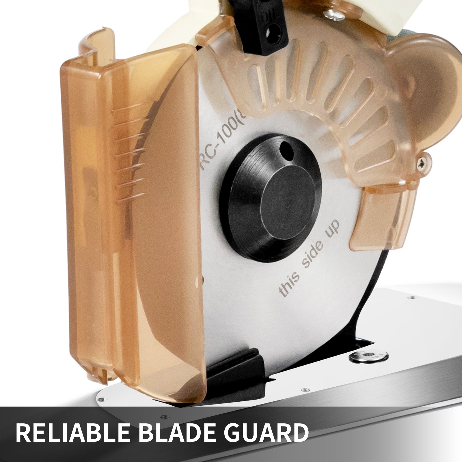 VEVOR Taglierina Elettrica Rotante 100mm 220V Tagliatrice con Lama per Tessuto Abbigliamento Carta Moquette Artigianato