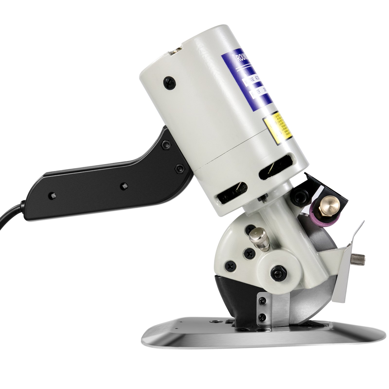 VEVOR Taglierina Elettrica Rotante 90mm 220V Tagliatrice per Tessuto con Lama Abbigliamento Carta Moquette Artigianato