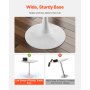 VEVOR Tavolo da Pranzo Rotondo da 800 mm Tavolo in Legno, Carico 113,4 kg Mobili Circolari Moderni, con Base a Piedistallo in Design Tulipano, per Cucina di Casa Soggiorno, Bianco, Solo Tavolo