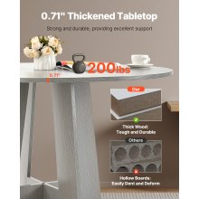 VEVOR Tavolo da Pranzo Rotondo 1200 mm Tavolo da Cucina in Legno Carico 90,72 kg