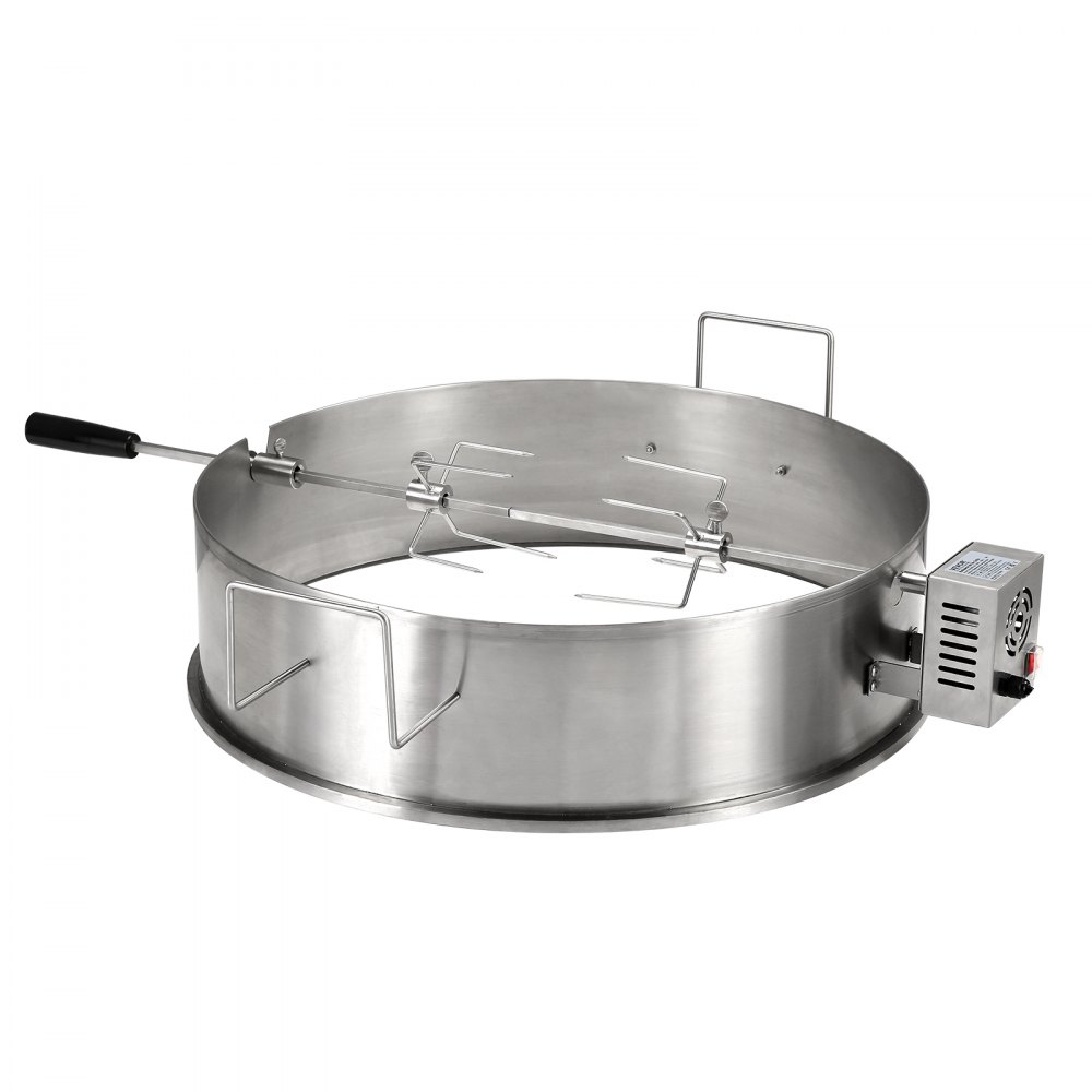 VEVOR Kit Girarrosto Spiedo Rotondo 55,9cm per Griglie a Carbone in Acciaio Inox