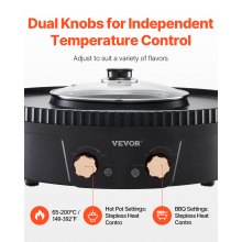 VEVOR Pentola Hot Pot con Griglia 1800W Elettrica BBQ Coreano Antiaderente