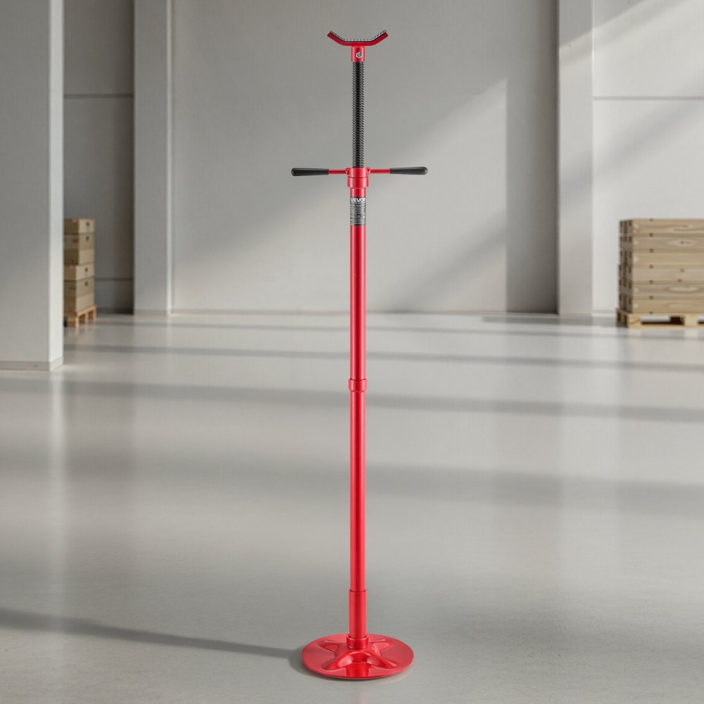VEVOR Supporto per Fossa e Sottoponte Carico max. 0,5 Tonnellate, Asta di Supporto da Fossa Altezza Regolabile 137,2-213 cm, Maniglia Girevole, Cuscinetti a Forma di U da Officina Garage