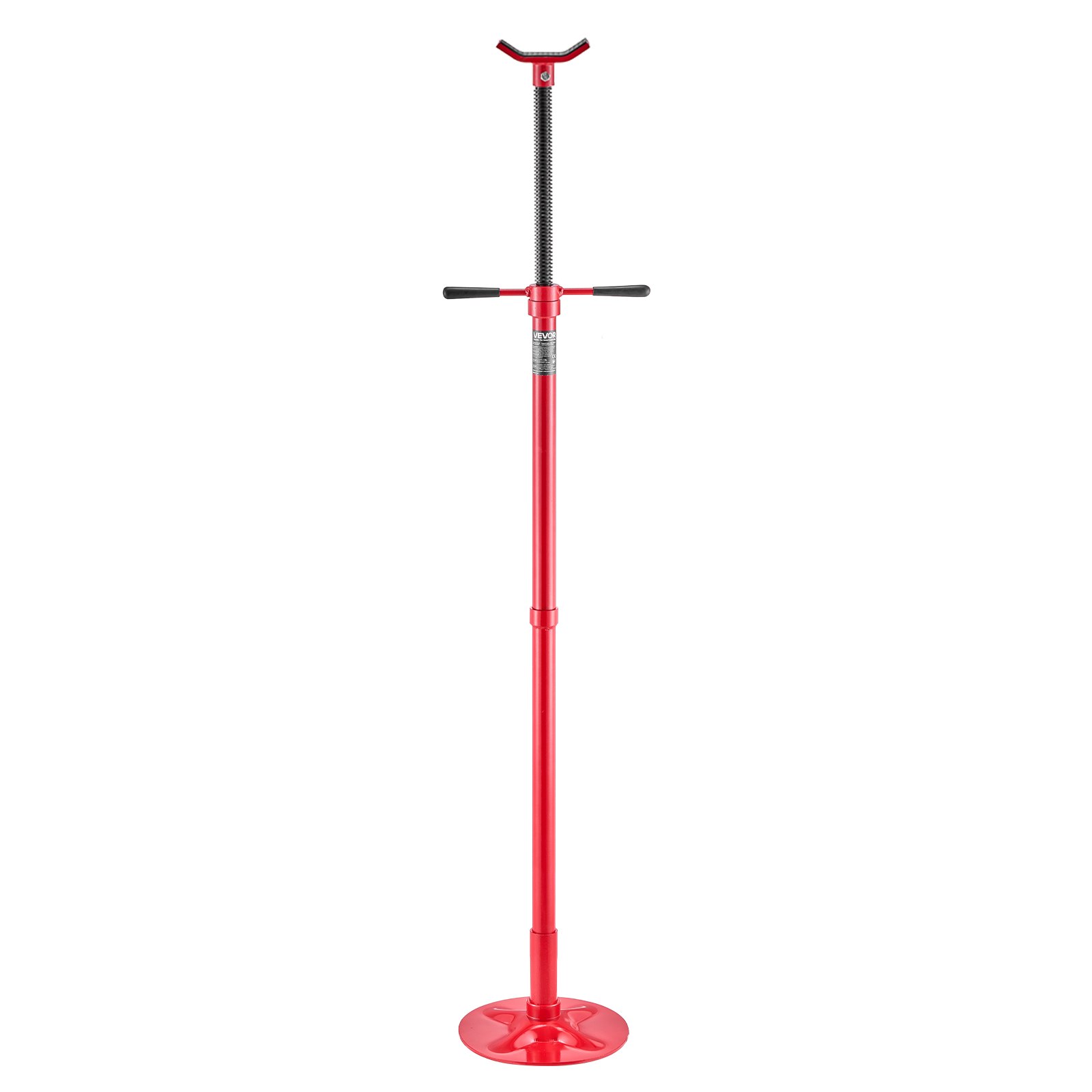 VEVOR Supporto per Fossa e Sottoponte Carico max. 0,5 Tonnellate, Asta di Supporto da Fossa Altezza Regolabile 137,2-213 cm, Maniglia Girevole, Cuscinetti a Forma di U da Officina Garage