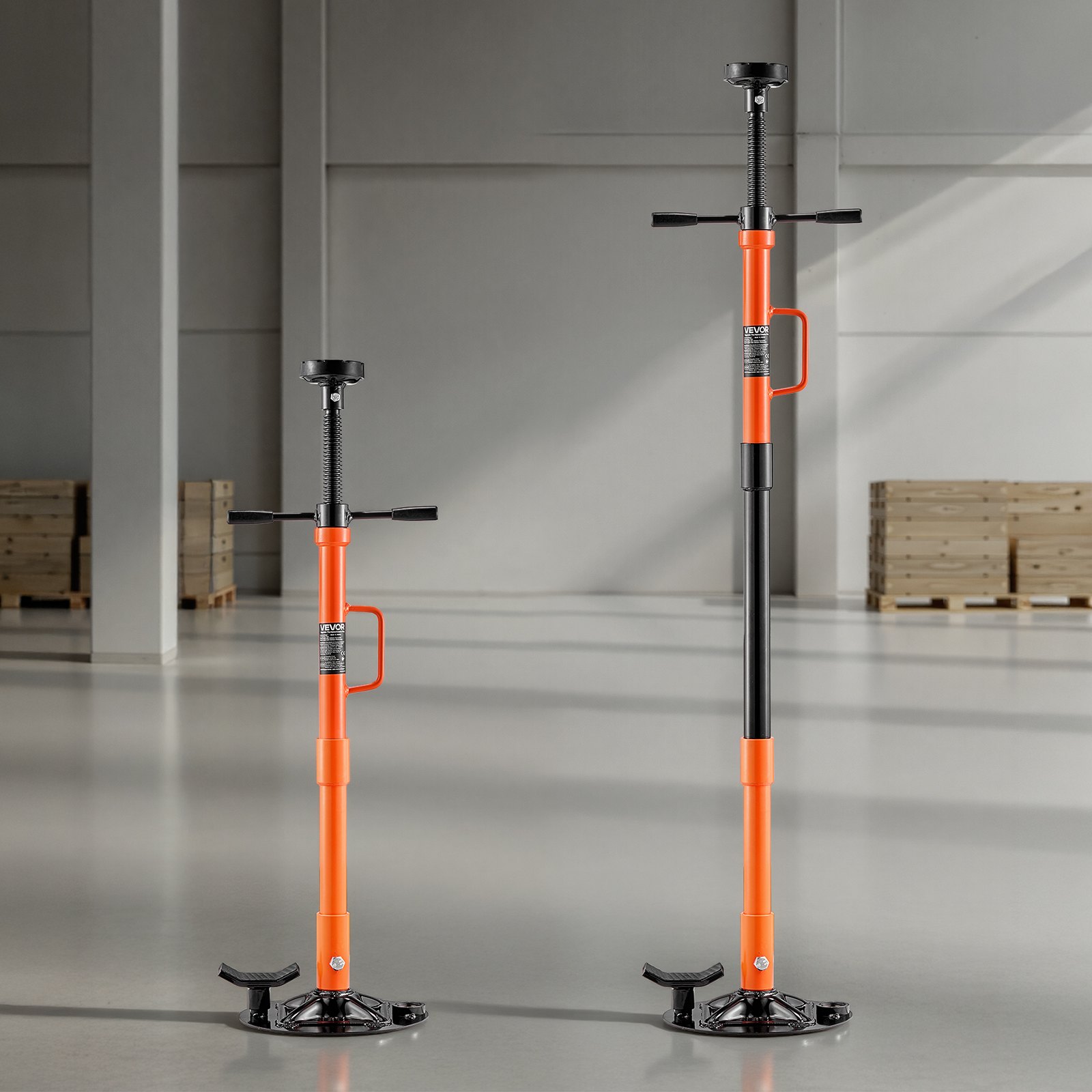 VEVOR Sollevatore da Fossa Sottoponte Cavalletto per Sollevamento Veicoli Carico max. 1 Tonnellata, Cavalletto Supporto Altezza Regolabile Maniglia Girevole per Manutenzione Auto da Garage Officina