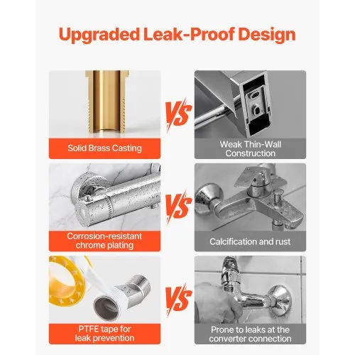 AFUDER Miscelatore Termostatico Miscelatore Per Doccia In Ottone Doccia - Foto 12