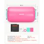 VEVOR Rullo a Barile Gonfiabile per Ginnastica Yoga 120x75 cm Colore Rosa Attrezzatura per Allenamento Salto all'Indietro, Rotolamento, Cheerleading, Uso Domestico, Palestra, Rullo ad Aria in PVC