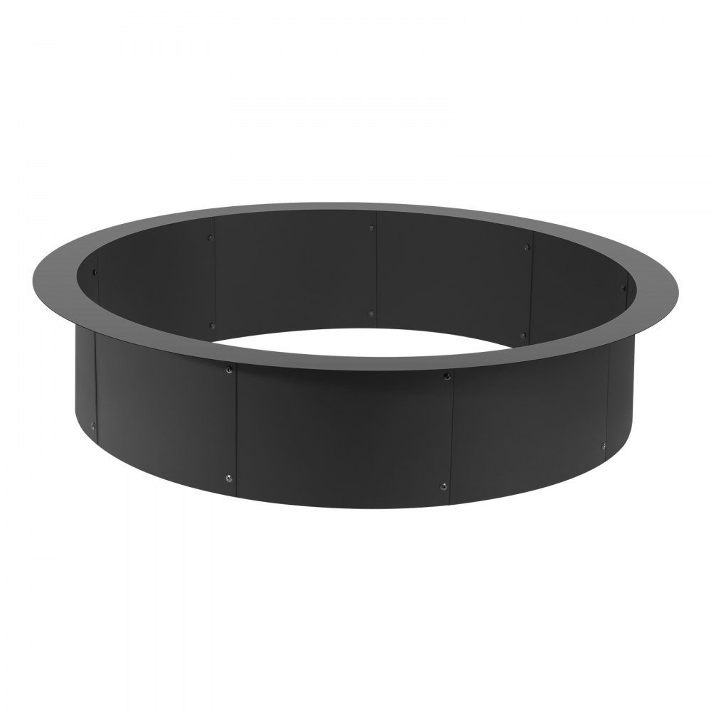 VEVOR Anello per Braciere, Diametro Esterno 1143 mm/ 990 mm ID Altezza 254 mm, Braciere Spesso 2,5 mm, Rivestimento in Acciaio al Carbonio Carichi, Anello per Falò Fai da Te per Campeggio all'Aperto