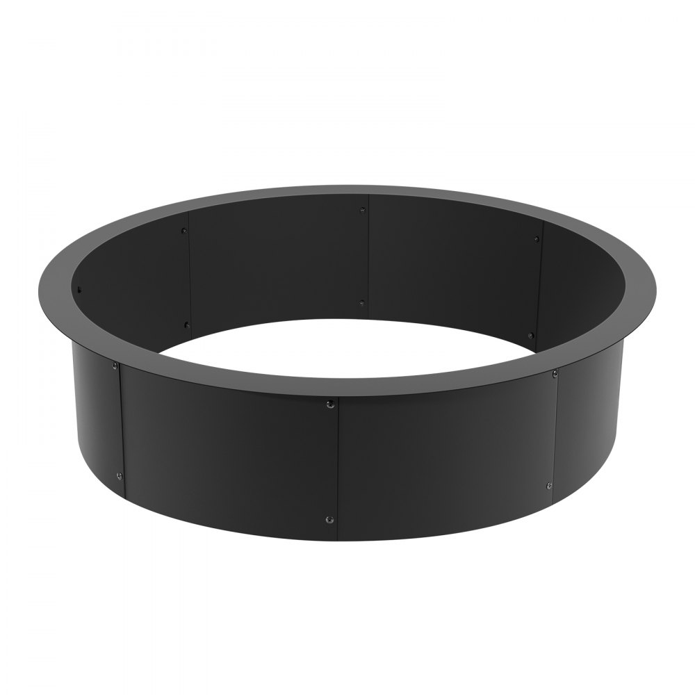 VEVOR Fire Pit Ring, 45-inch Outer Diameter/39-inch Inner Diameter, 10-inch High Fire Pit Insert, Heavy-Duty Carbon Steel Lining, DIY Campfire Ring for Above or In-Ground Use, for Outdoor Camping, Campfires