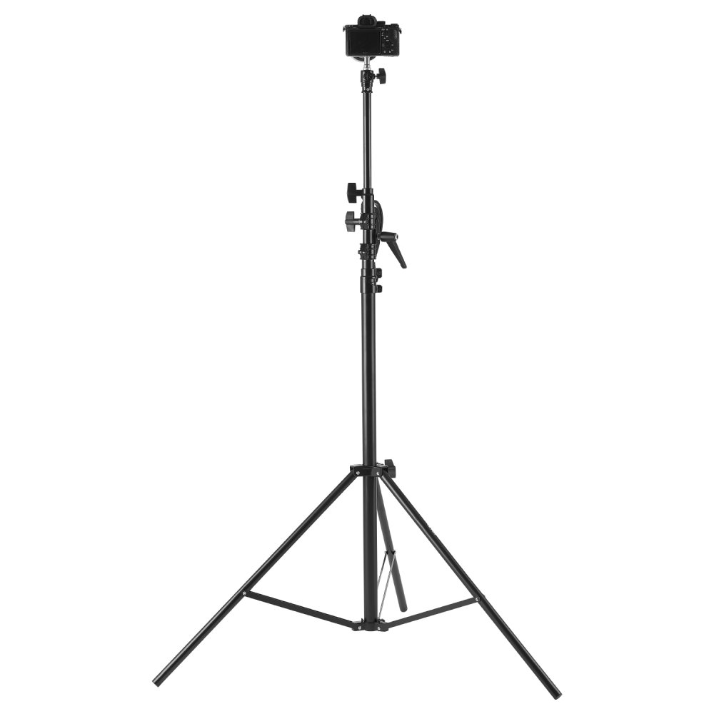 VEVOR Supporto per Luce in Alluminio con Cuscino d'Aria, Altezza Massima 390 cm Supporto Fotografico Regolabile con Braccio a Braccio, Carico Massimo 5 kg Vite da 6,35 mm per Flash da Studio, Softbox