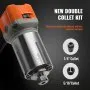 VEVOR Kit Fresatrice per Legno con Cavo 800 W Base Doppia 6 Velocità Regolabile Velocità tra 10000-30000 giri / min, Fresatrice Elettrica da Banco per Legno Base Fissa Base a Immersione per Fai-da-te