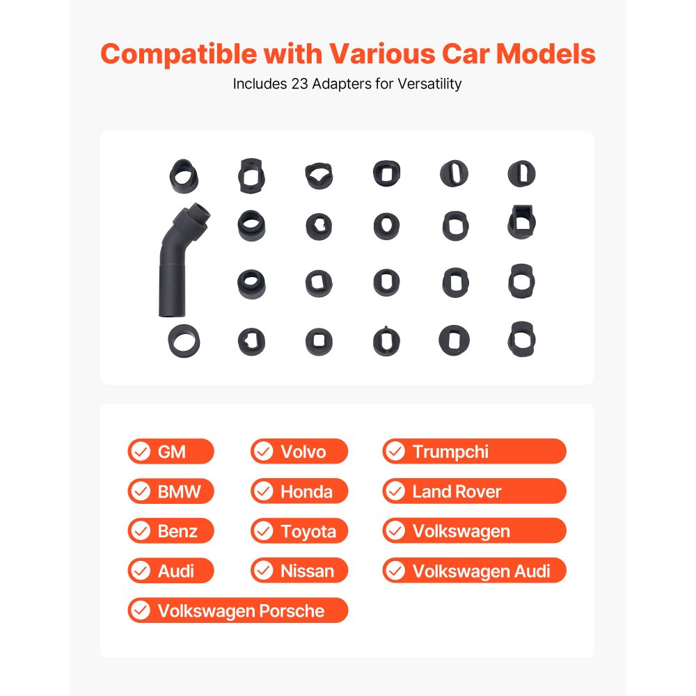 VEVOR Pulitore per Sistema di Alimentazione da 13 Litri e 1200 W, Macchina per Sabbiatura Fisica su Carrello per la Pulizia del Collettore di Aspirazione e delle Valvole, con 23 Adattatori