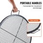 VEVOR Griglia per Barbecue in Acciaio Rotonda, Diametro 76 cm, Portata max. 20 kg, Materiale Utensili per BBQ, Staffa a Forma di X per Barbecue Braciere, Picnic, Campeggio, Viaggio, Giardino, Cortile