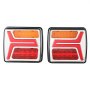 VEVOR 2 Pezzi Luci Quadrate per Rimorchio da 12 V, Luci Posteriori, Freno, Indicatore di direzione, Targa, Kit di Illuminazione per Rimorchio Cablato Impermeabile con Cablaggio, per Barca, Camion
