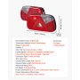 VEVOR 2 Pezzi Luci Quadrate per Rimorchio da 12 V, Luci Posteriori, Stop, Indicatore di direzione, Targa, Retromarcia, Fendinebbia, Kit di Illuminazione per Rimorchio Impermeabile con Cablaggio