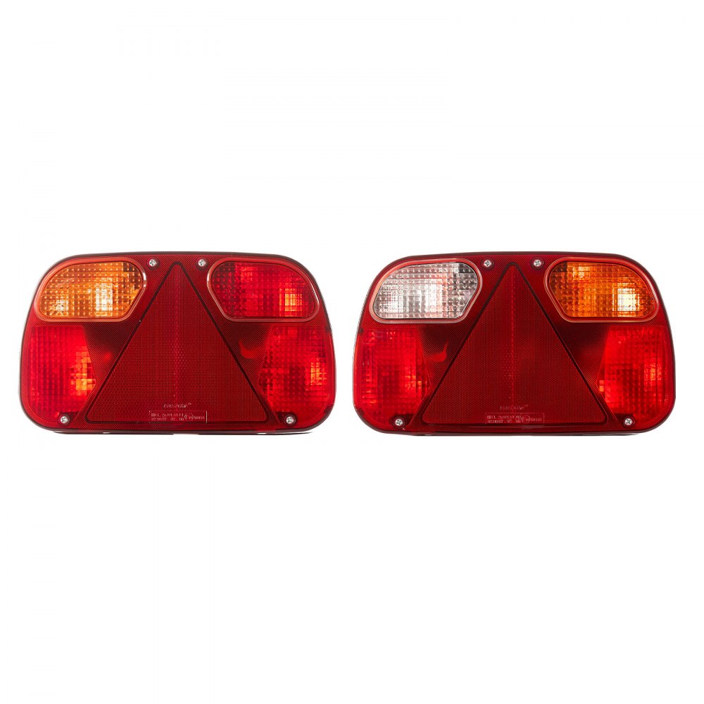 VEVOR Luci per Rimorchio, Trasmissione Cablata, 2 Pezzi Set di Lampada Rimorchio, Luci Impermeabili da 12 V per Posteriori, Freno, Indicatori di Direzione, Targa, Retromarcia, con Cablaggio