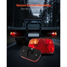 VEVOR Luci per Rimorchio, Trasmissione Cablata, 2 Pezzi Set di Lampada Rimorchio, Luci Impermeabili da 12 V per Posteriori, Freno, Indicatori di Direzione, Targa, Retromarcia, con Cablaggio