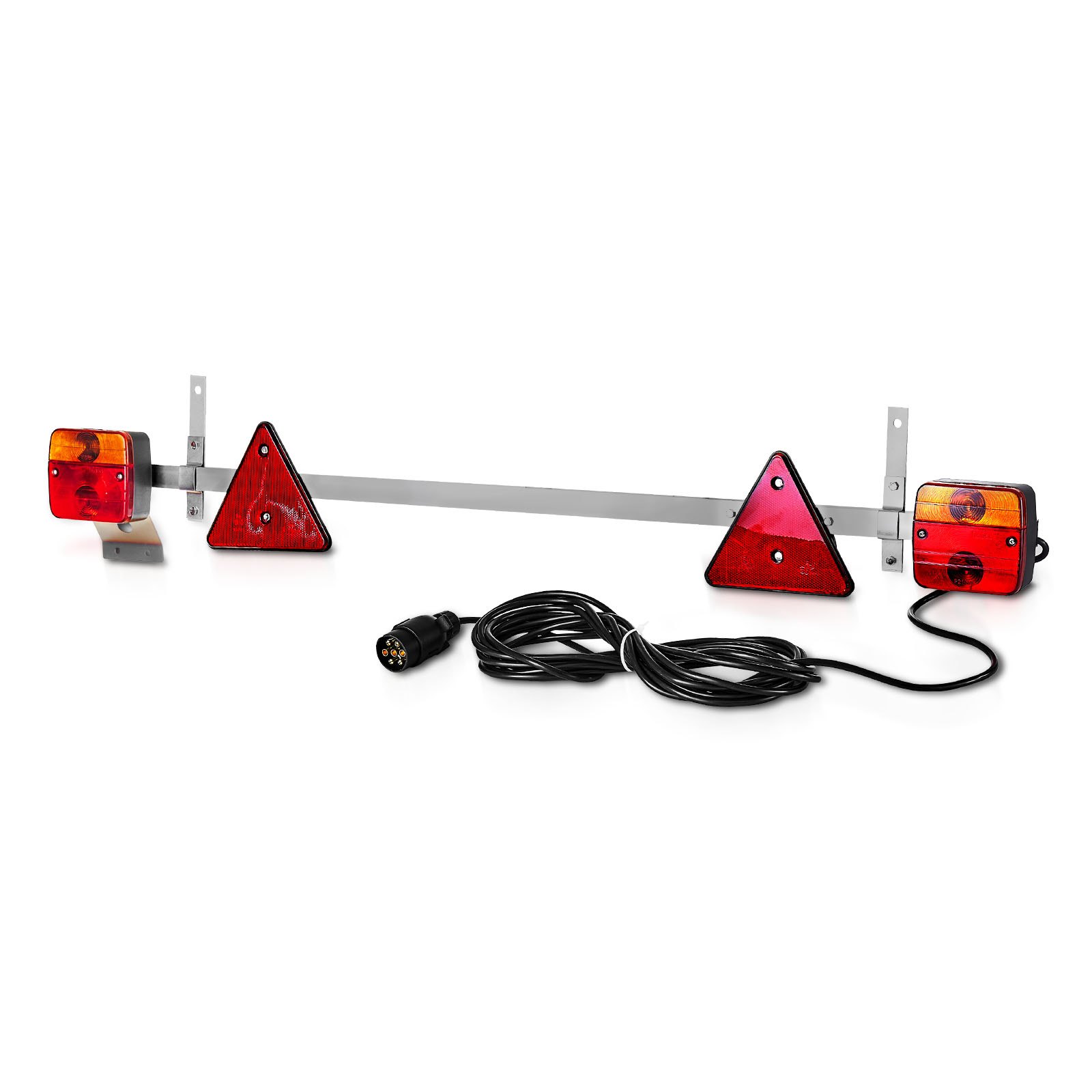 VEVOR Luci per Rimorchio Cablate, Set di Lampada Posteriori Rimorchio, Luci Impermeabili da 12 V per Posteriori, Freno, Indicatori di Direzione, Targa, con Cablaggio, per Barca, Camion, Camper