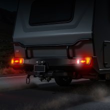 VEVOR 2 Luci Ovali per Rimorchio da 12 V, Luci Posteriori, Stop, Indicatore di direzione, Targa, Retromarcia, Fendinebbia, Kit di Illuminazione per Rimorchio Impermeabile con Cablaggio, Camper